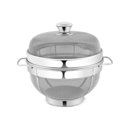 Stainless Steel Multipurpose Round Basket with Cover 11N