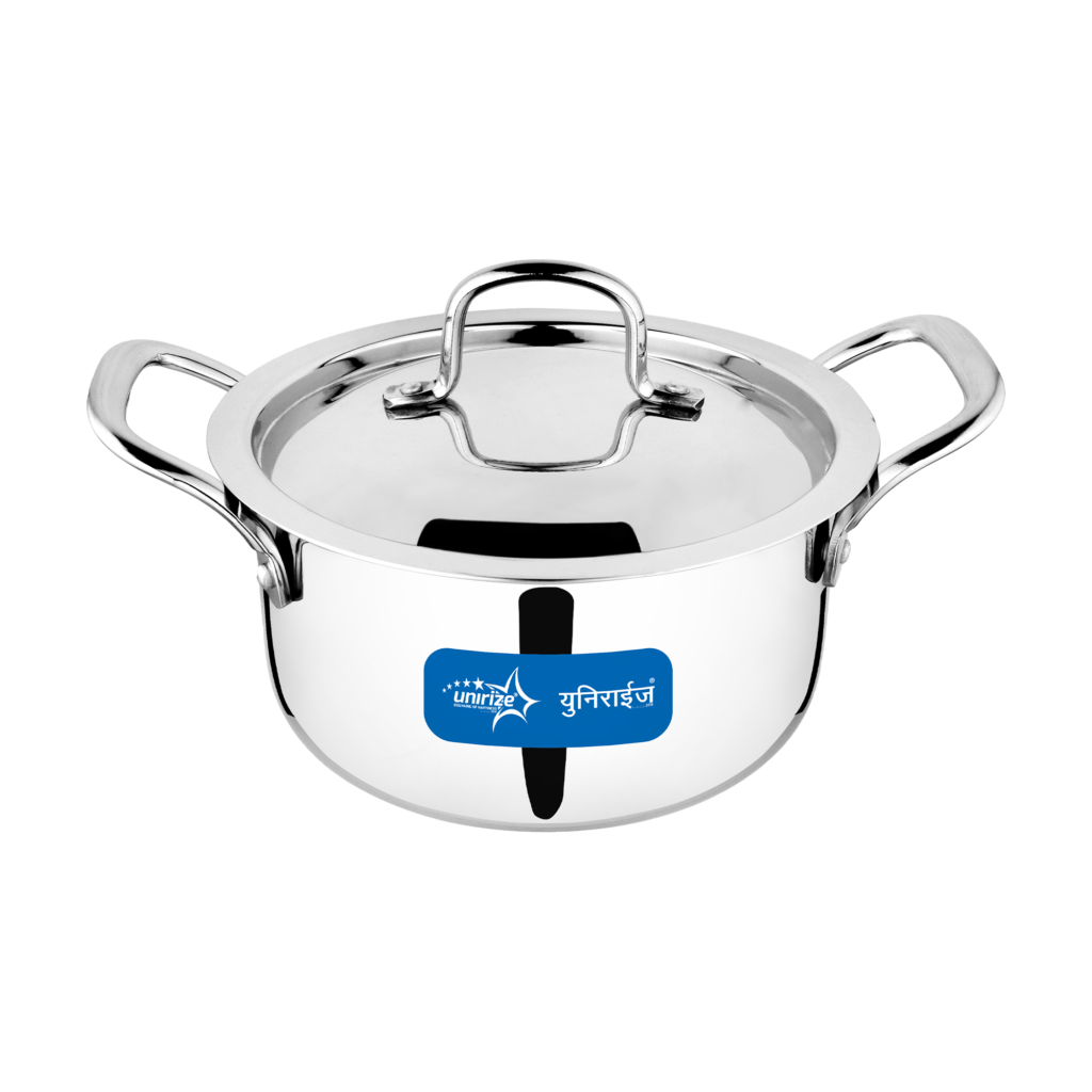 Unirize Triply Casserole with Stainless Steel Lid 4Ltr