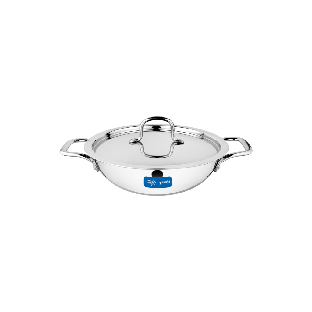 Unirize Triply Kadai with Stainless Steel Lid 22cm