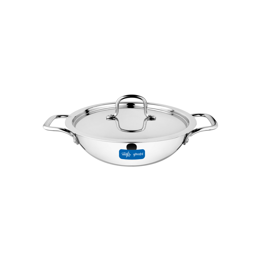 Unirize Triply Kadai with Stainless Steel Lid 24cm