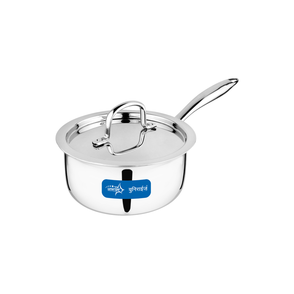 Unirize Triply Sauce Pan with Stainless Steel Lid 18cm