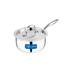 Unirize Triply Sauce Pan with Stainless Steel Lid 18cm