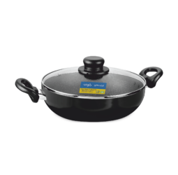 Unirize 3.25mm Non-Stick Induction Kadhai with Glass Lid 30cm