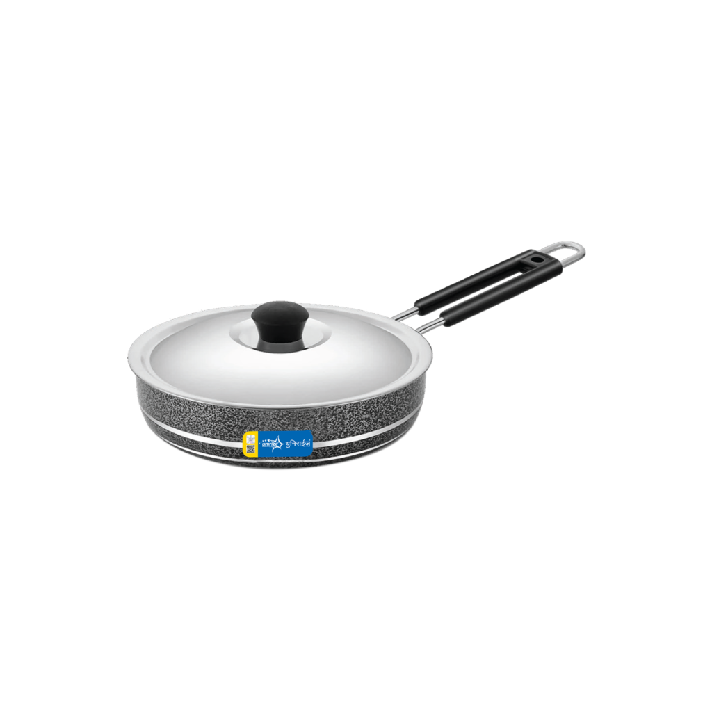 Unirize Powder Coating Induction Fry Pan with Stainless Steel Lid 170mm