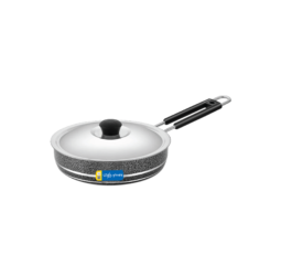 Unirize Powder Coating Induction Fry Pan with Stainless Steel Lid 170mm