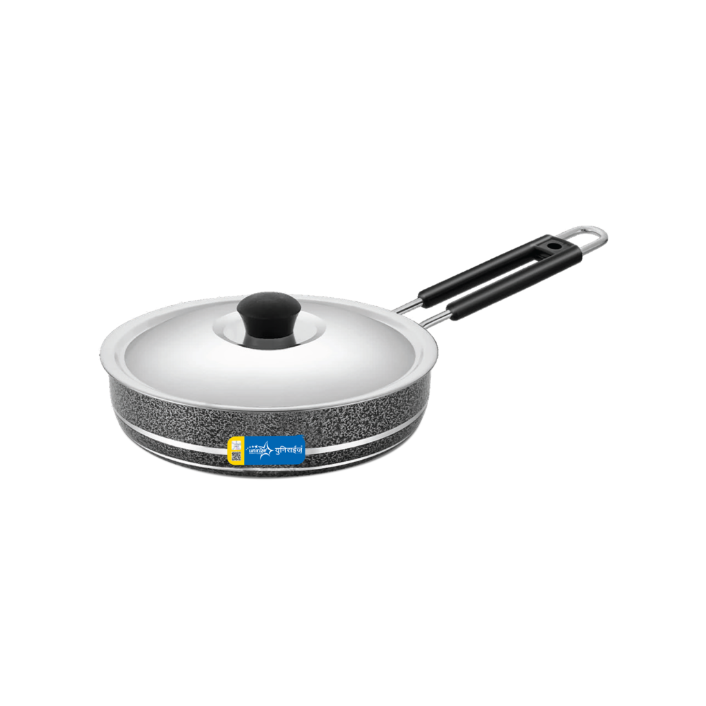 Unirize Powder Coating Non-Induction Fry Pan with Stainless Steel Lid 210mm