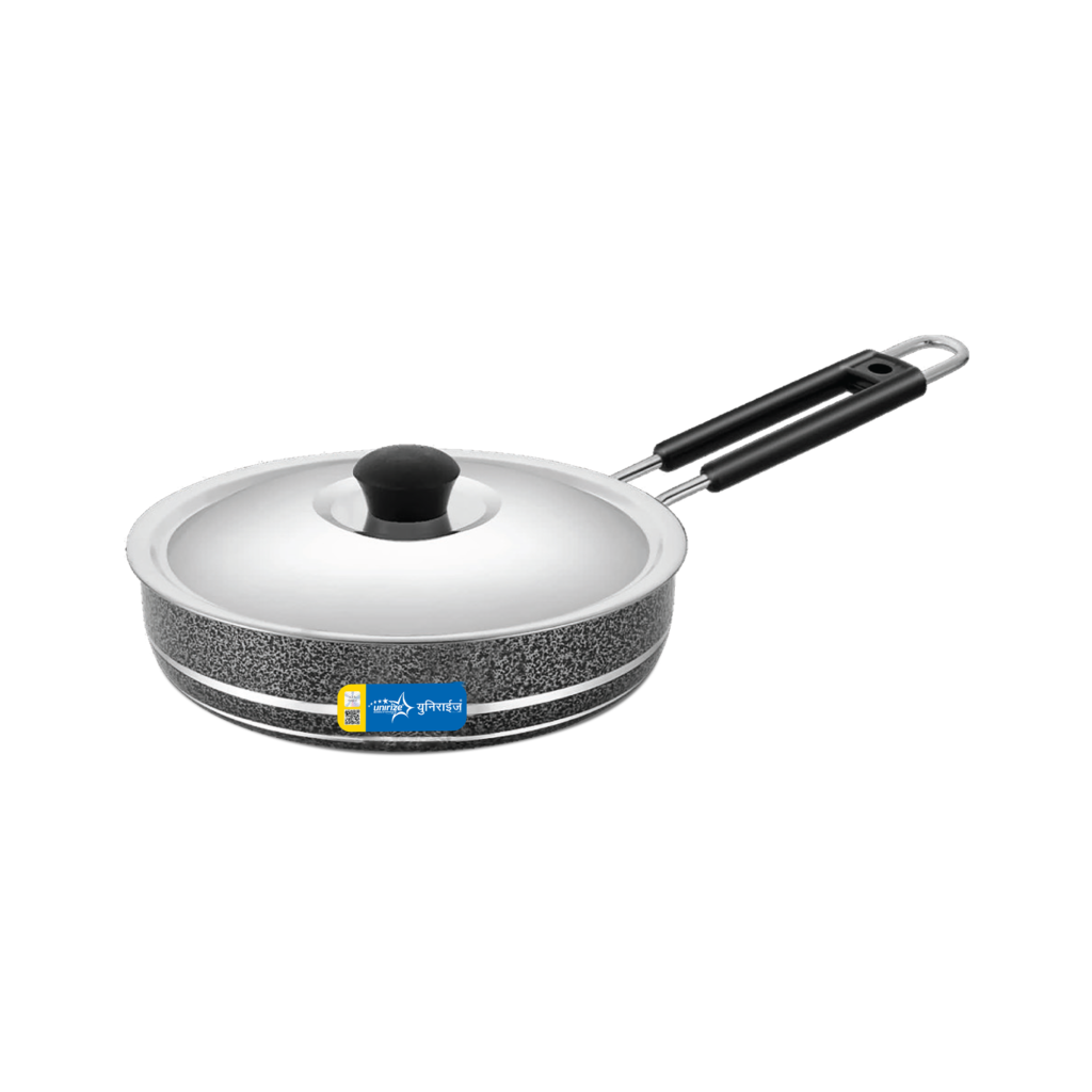 Unirize Powder Coating Induction Fry Pan with Stainless Steel Lid 230mm