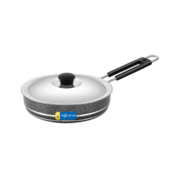 Unirize Powder Coating Induction Fry Pan with Stainless Steel Lid 230mm