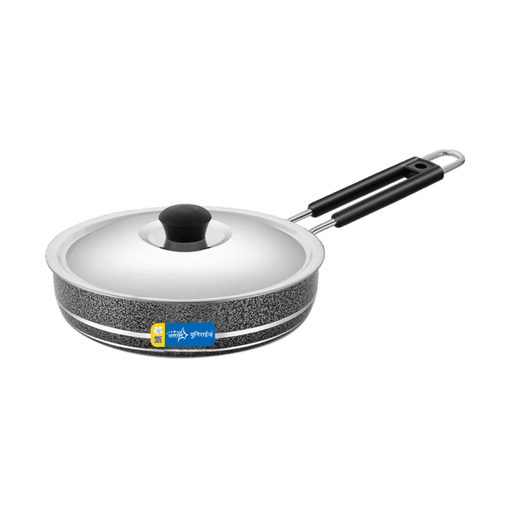 Unirize Powder Coating Non-Induction Fry Pan with Stainless Steel Lid 250mm