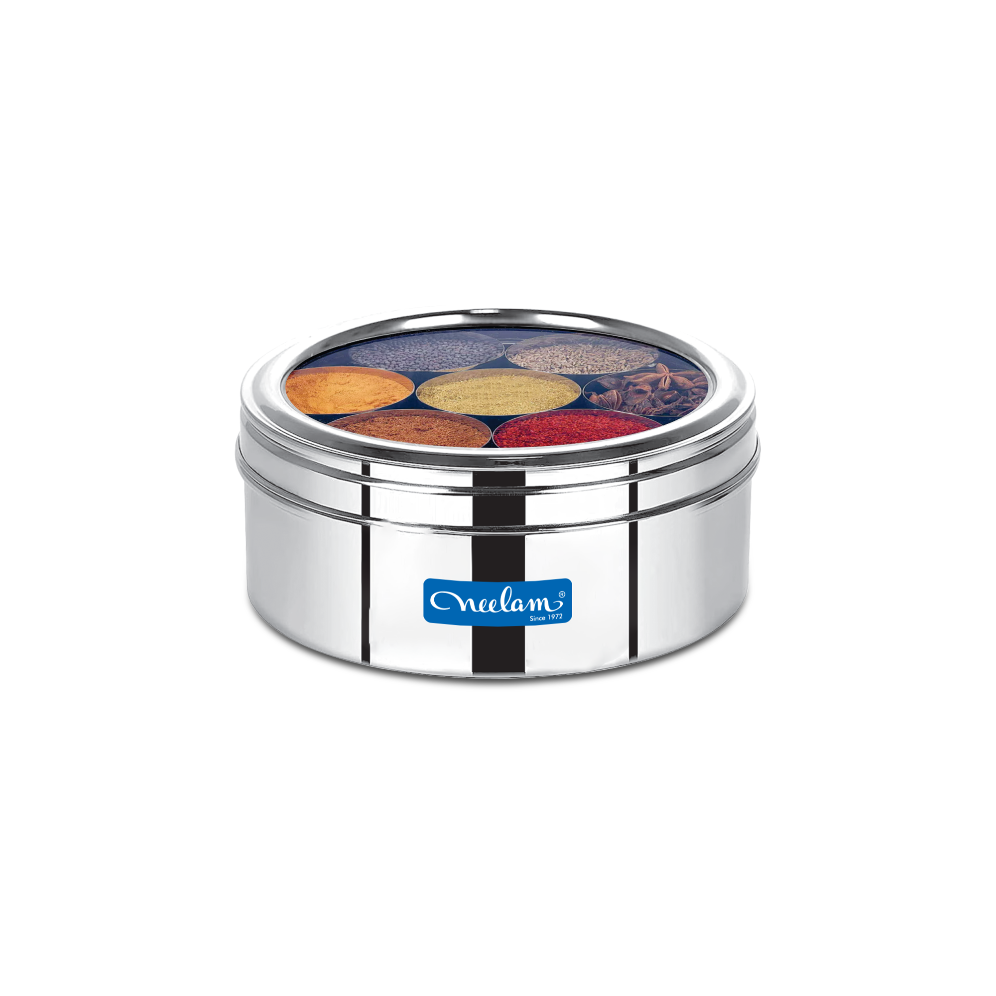 Neelam Stainless Steel See Through Masala Dabba 12″