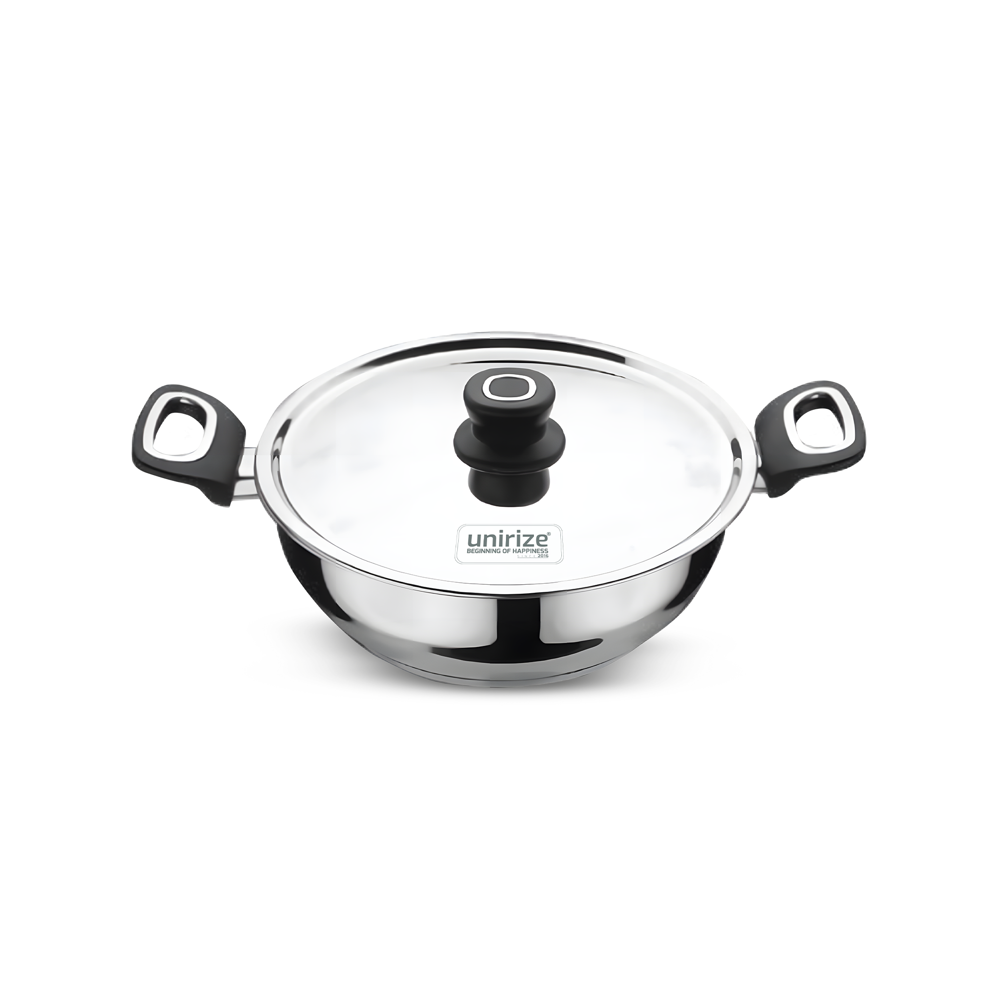 Unirize Triply Bottom Induction Kadhai with SS Lid 22cm