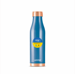 Unirize Copper Bottle Slim Blue 1000ml
