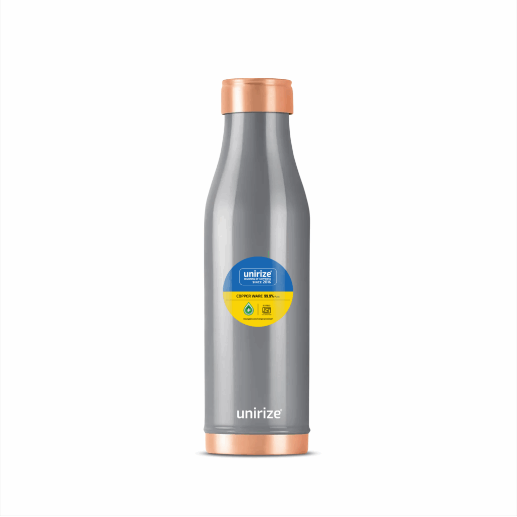 Unirize Copper Bottle Slim Grey 1000ml